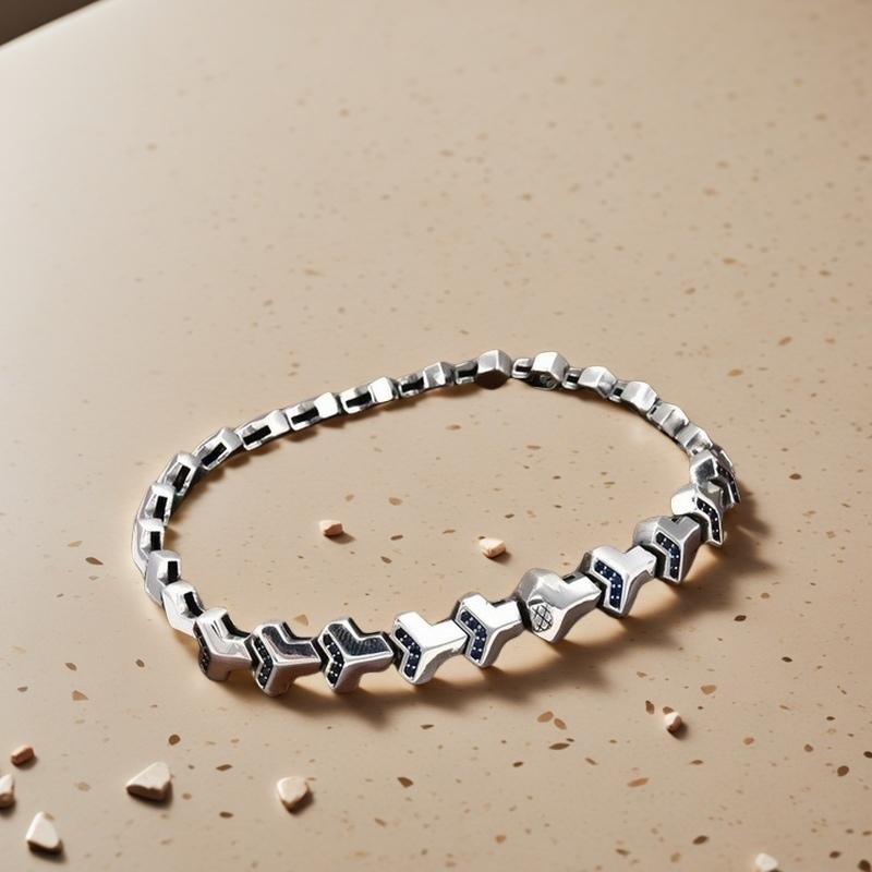 Full silver s999 bracelet Sterling Silver bracelet men's bracelet can be opened to wear for boyfriend's birthday holiday gift Silver weight 22 g /0.77 oz