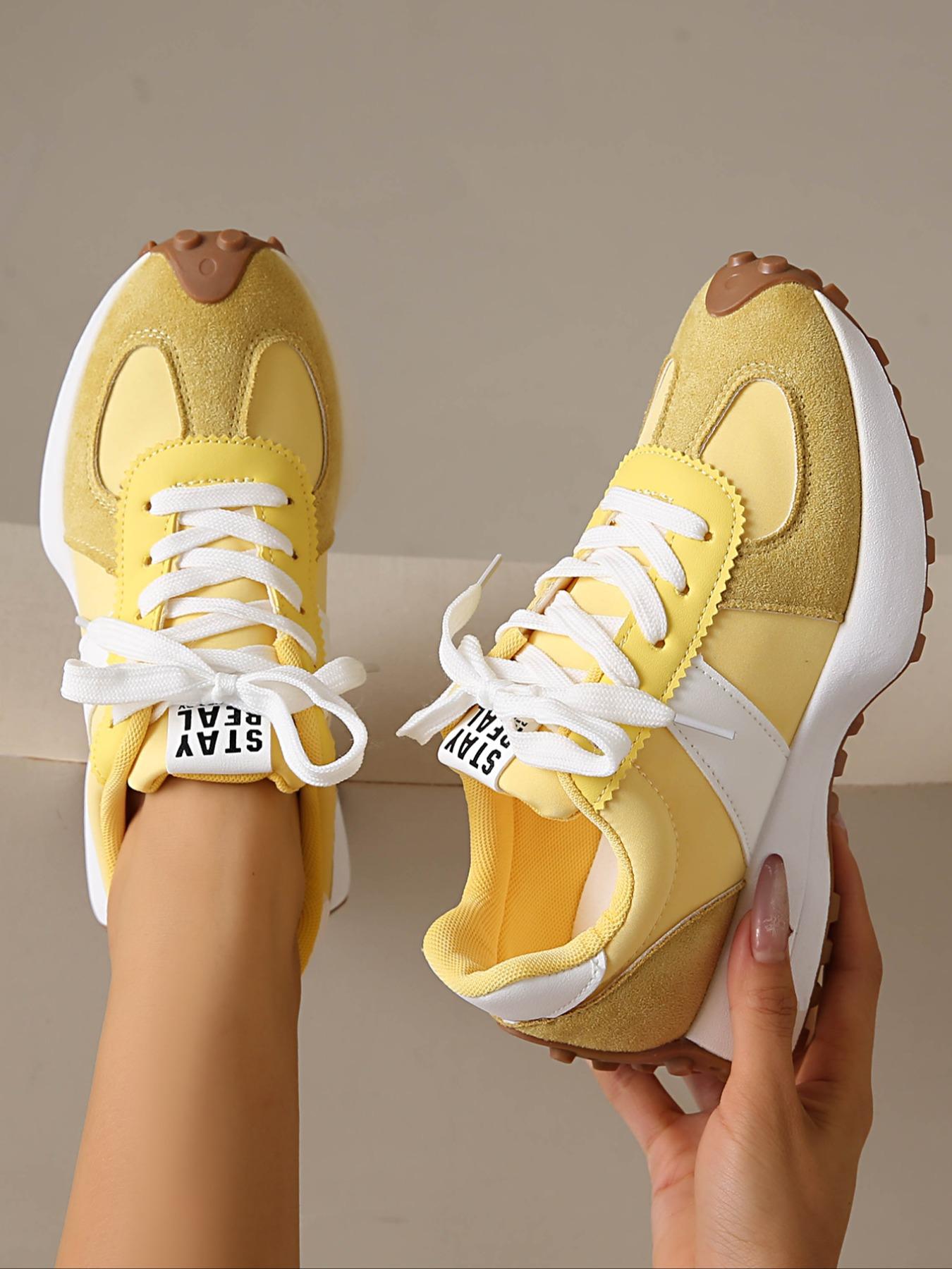 Women's Casual Vintage Sport Shoes, Colorblock Design, Student Flats, Perfect Holiday Gift Choice, Small Waist Comfortable Women's Shoes, Lightweight Casual Sneakers1123