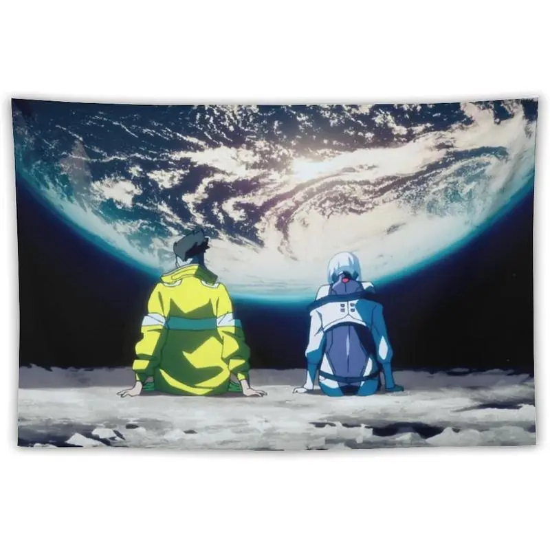Cyberpunk 2077 Edgerunners Anime Tapestry, 40x30in/102cm(width)x76cm(height) Wall Hanging Game Poster, Light Peach Print, Cool Room Decor, Trippy Room Decor, Home Bedroom Decoration Accessory Gift (Home Supplies)
