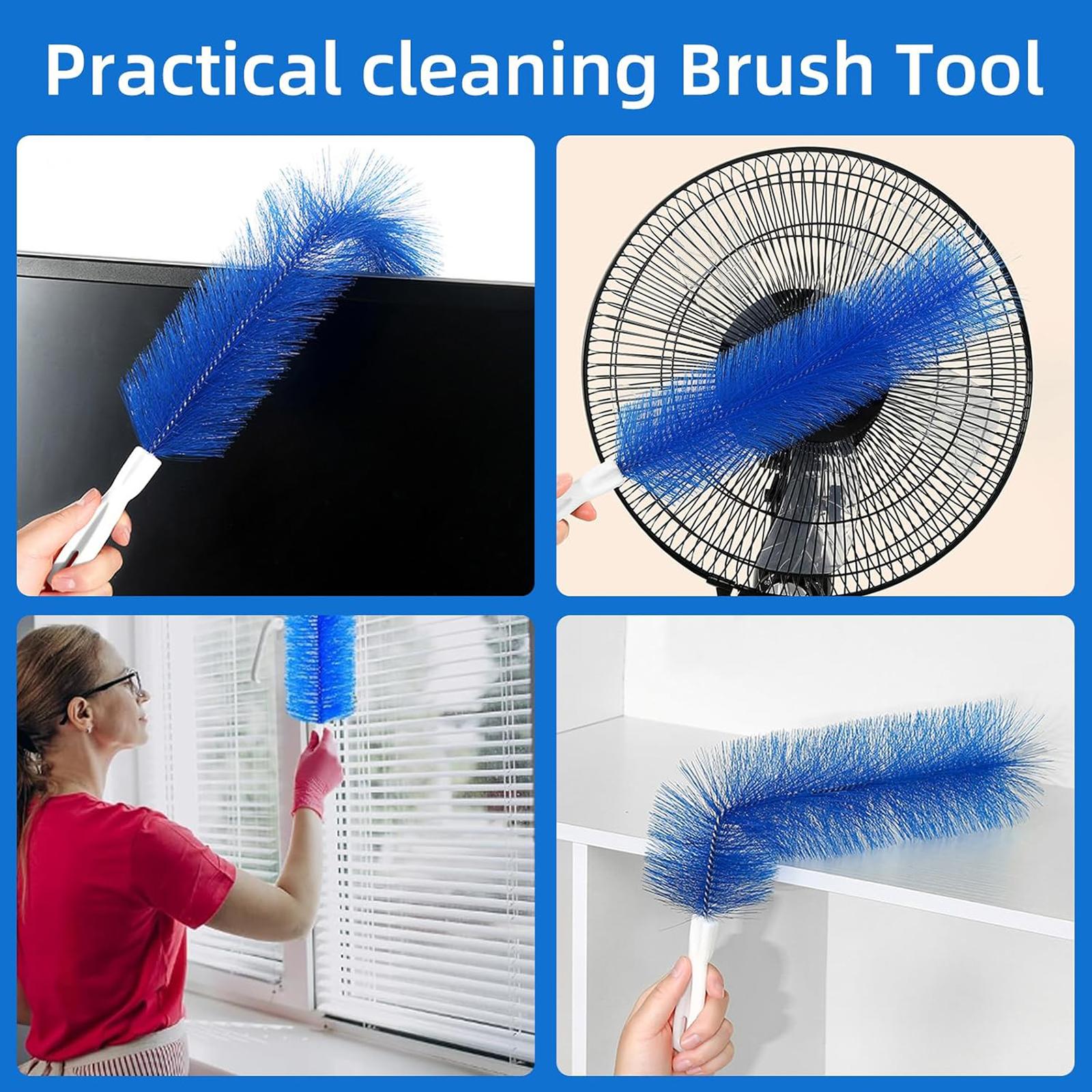 3 Counts Bendable Microfiber Head,Reusable Dust Remover,Fan Cleaner Brush,Duster,Cleaner Brush,Washable,ldeal for Ceiling Fan Blades,Curtains,Air Vents,Cars Et.