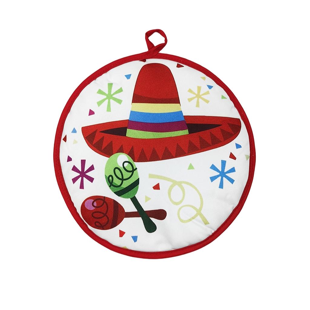 1pcs Mexican Thickened Corn Tortilla Insulated Bag, Pure Cotton Round Bread Carrier, Home Use Takeout Bag, Cross-Border Food Storage