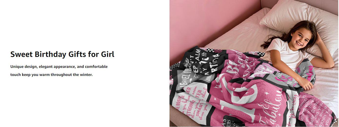 Sweet 16 Gifts for Girls - Cozy Blanket , 16th Birthday Present for Teens, Unique Party Decoration, Perfect Sweet Sixteen Gift Ideas for Teenage Girls