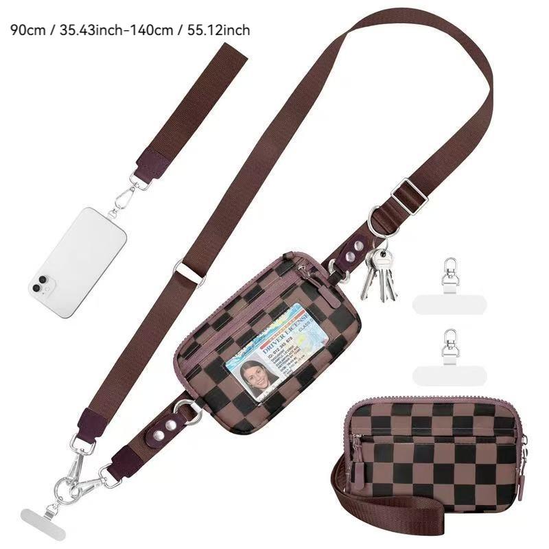 The grid-patterned, adjustable window-style wallet/phone strap features modular design for ease of use. It's an ideal gift, perfect for card exchanges, Adjustable Phone Lanyard, Mobile Phone Lanyard, Phone Accessories