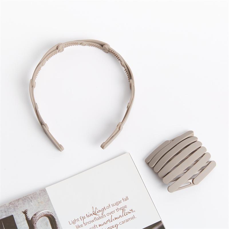 Foldable Headbands Women - Expandable Toothed Non-Slip Hairband Set in Assorted , Portable Pocket Travel Hair Additions for Face Washing, Skincare & Bangs Holding