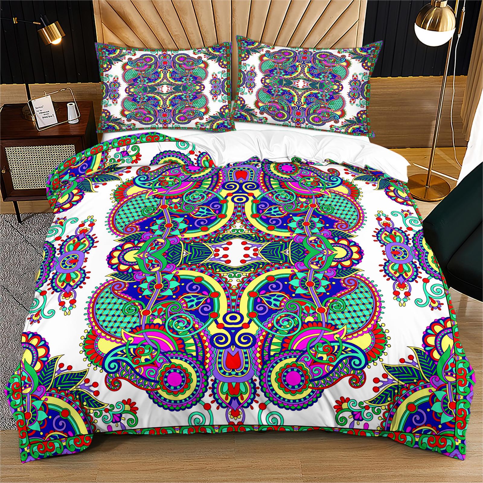 2/3 Pcs Abstract Art Print Duvet Cover Set, Modern Minimalist Bedding Set, Ultra Soft Microfiber with HD Digital Printing, Zipper Closure, Wrinkle-Resistant, Perfect for Bedroom, Dorm & Guest Room, All Season Use - No Filling