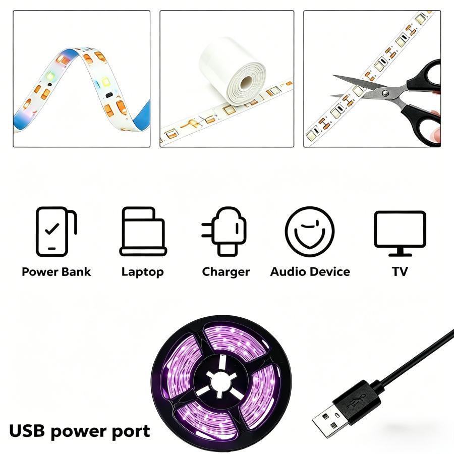 1PC USB Powered LED Plant Growth Light Strip, Ideal for Indoor Flowers, Vegetables, Fruits, Auxiliary Lighting.