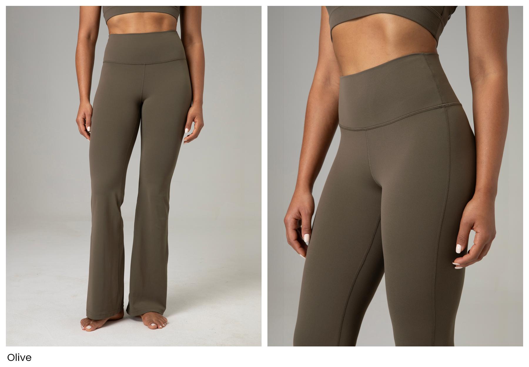 Colorfulkoala Women's Dreamlux High Waisted Flared Leggings Workout Yoga Pants 29.5" / 31.5" Inseam Sports Bottoms Ladies Sportswear