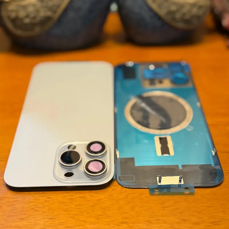 Rear Back Glass Replacement For iPhone 15 Pro 16 Pro Max Cellphone Rear Cover With Camera Lens Bracket Repair Spare Parts