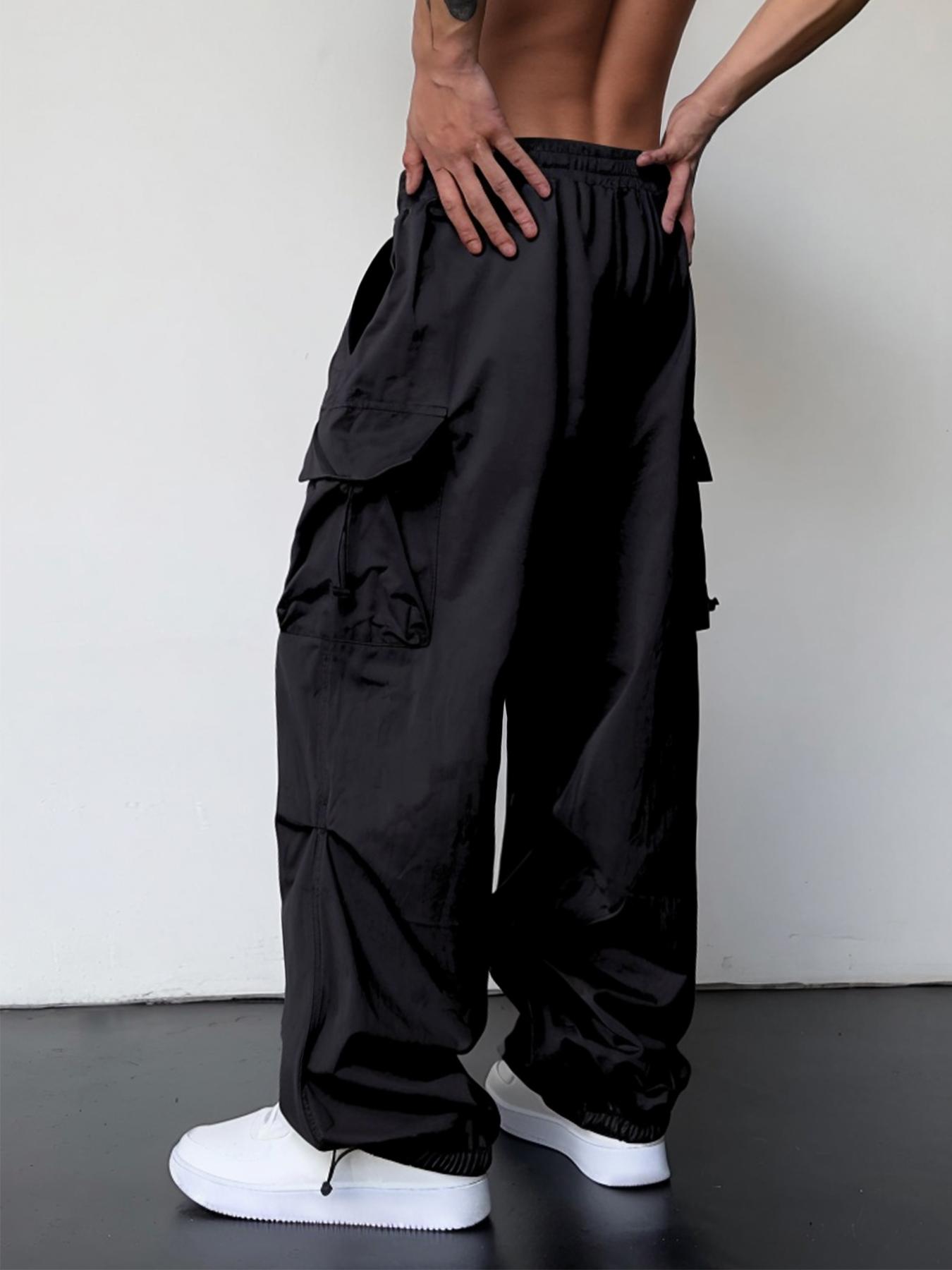Unisex Men's Letter Print Cargo Pants, Street Fashion Casual Regular Fit Utility Pants for Daily Wear, Menswear, Men's Trousers for All Seasons