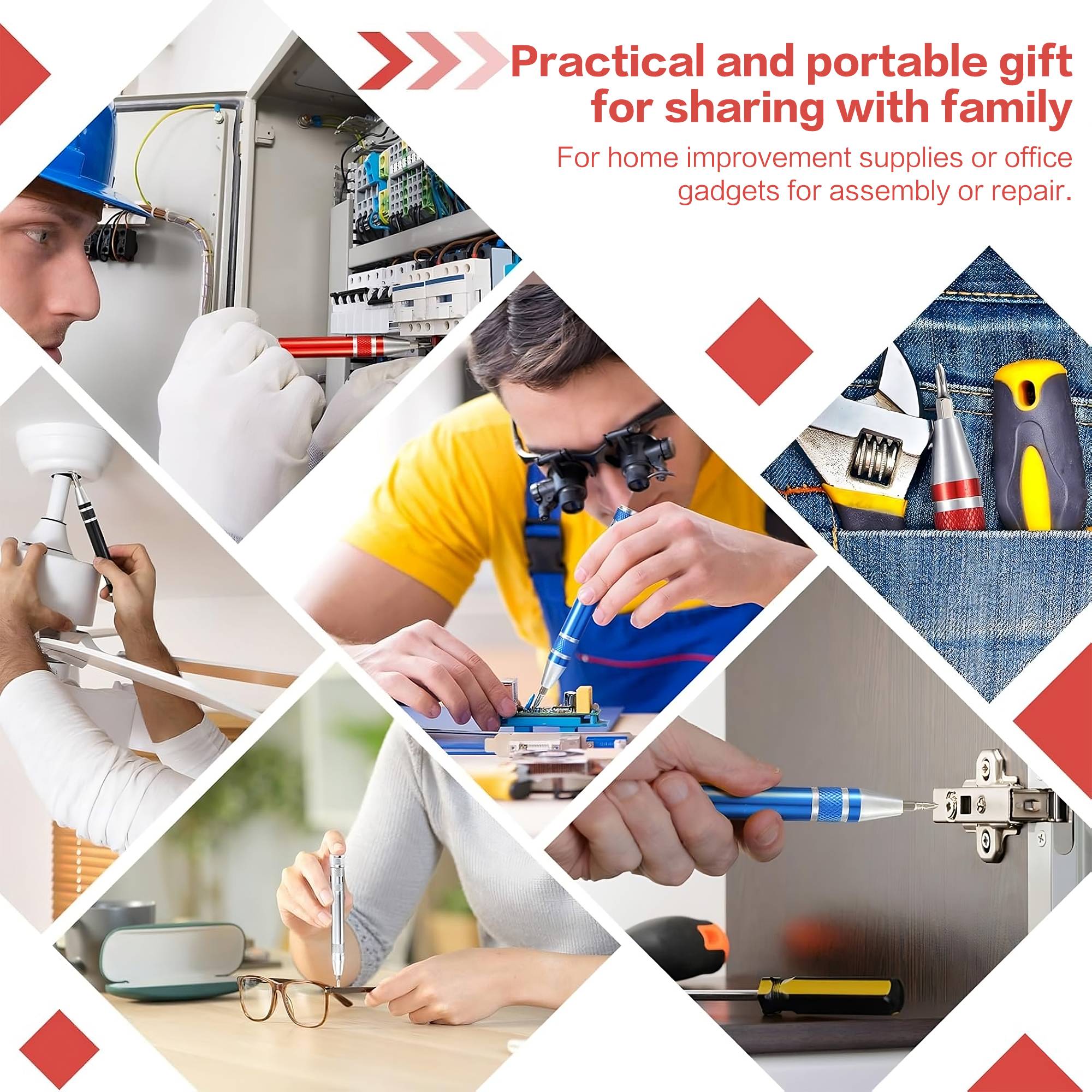 Precision Screwdriver Set, Multifunctional Screwdriver: Portable Aluminum Tool Kit with Screwdriver Bits for Home Repairs, Electronics, DIY Projects, Compact Design for Storage, Essential for Maintenance, Summer Cleanup, and Holiday Decorations