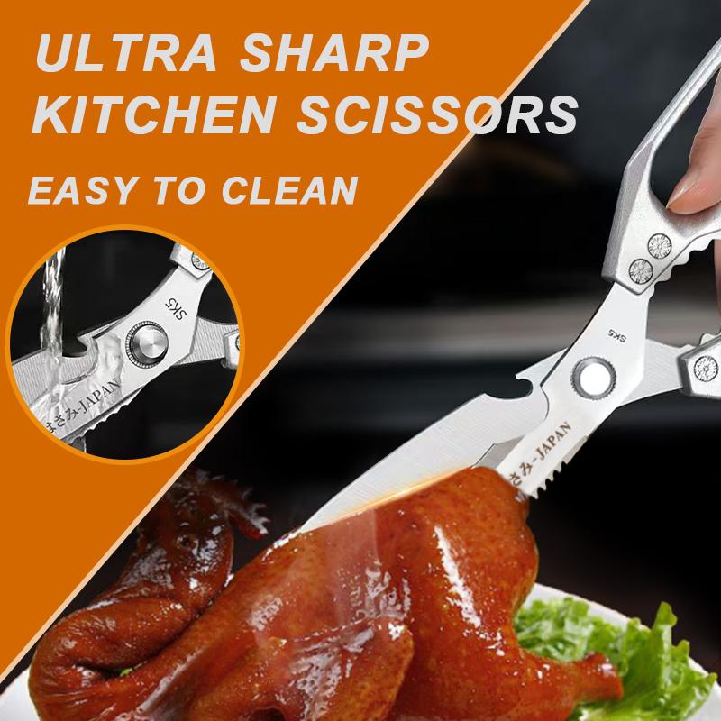 Kitchen Scissors All Purpose - Stainless Steel Kitchen Shears, Sharp Silver Meat Scissors, Dishwasher Safe, Heavy Duty Poultry Shears, Japanese Cooking Scissors for Food, Chicken Bones, and Turkey – Perfect Father's Day Gift! Kitchen Scissors All Purpose - Stainless Steel Kitchen Shears, Sharp Silver Meat Scissors, Dishwasher Safe, Heavy Duty Poultry Shears, Japanese Cooking Scissors for Food, Chicken Bones, and Turkey – Perfect Father's Day Gift!