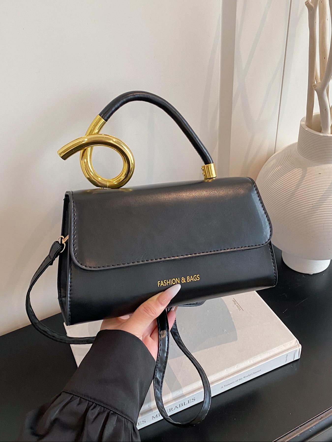 New Women's Handbag, Solid Color Flap Design, Elegant Small Square Bag, Crossbody Bag, Perfect for Office and Casual Outdoors Daily Use