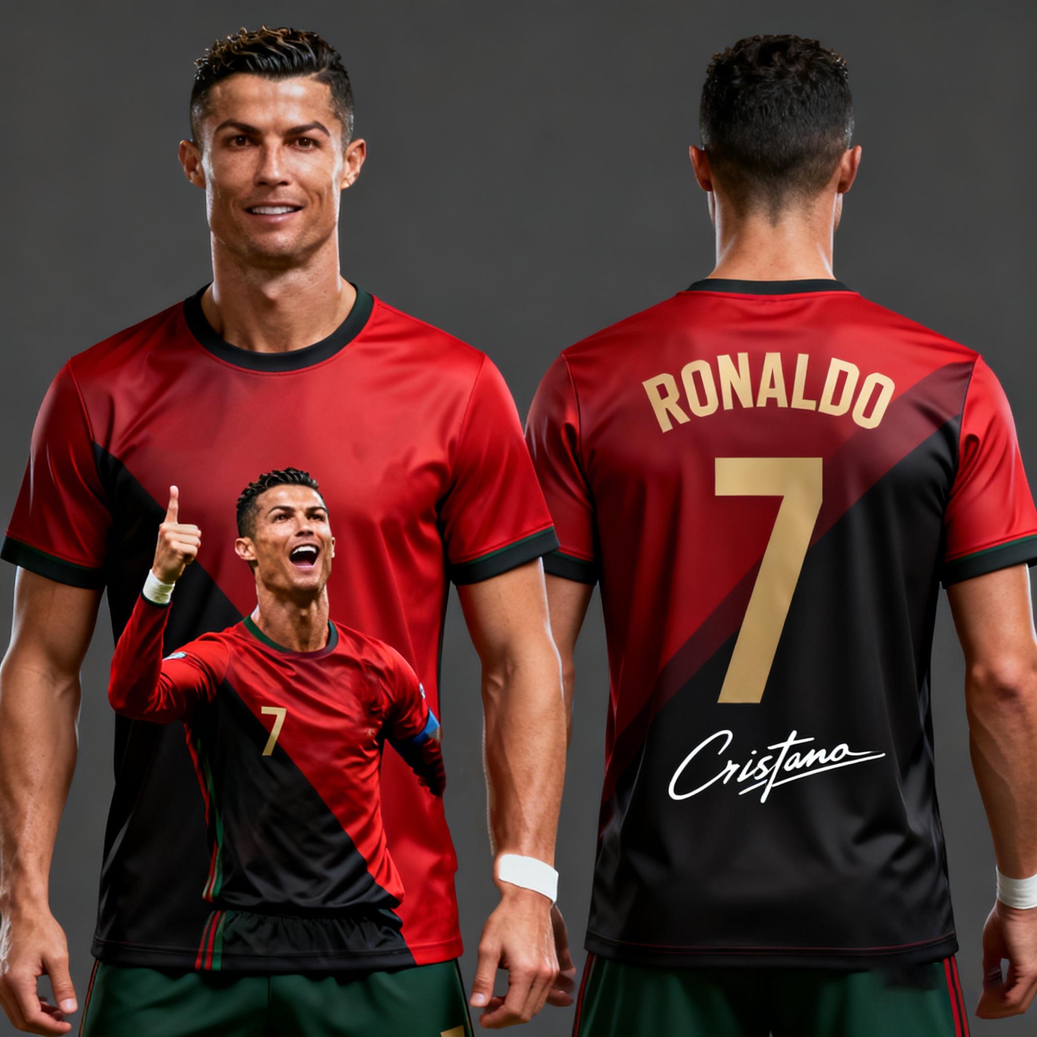 Ronaldo 7 ChatGPT AI 2026 Football Jersey Adults Kids Fan Edition Summer Soccer Training Tops Soft Comfortable Sportswear