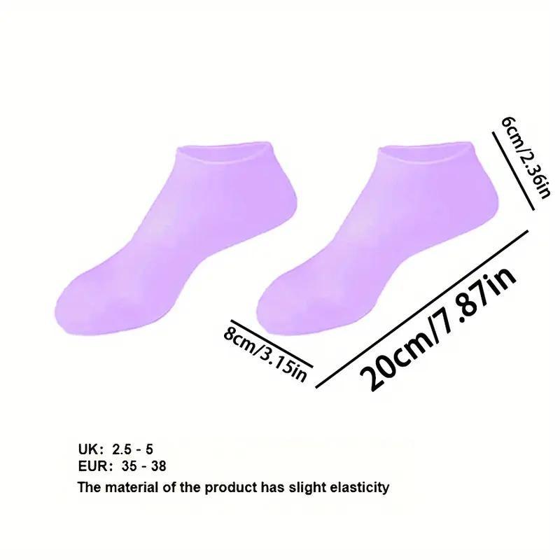 Women's Moisturizing Silicone Foot Socks, Anti-Friction Heel Protection, Ideal for Dry Cracked Feet, Comfortable and Durable
