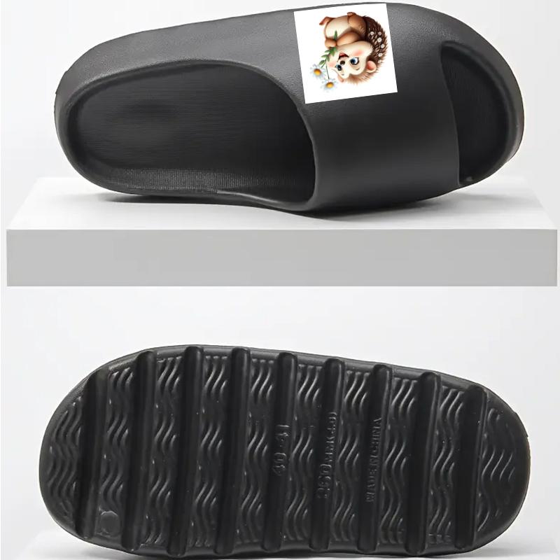 Cute Hedgehog with Daisies Slippers for Women Men Kids Soft Comfortable Indoor Home Non-slip Warm Fuzzy Animal Print Cartoon Casual House Shoes