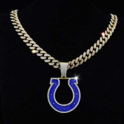 Indianapolis Colts team necklace pendant fan accessory for men and women, versatile style