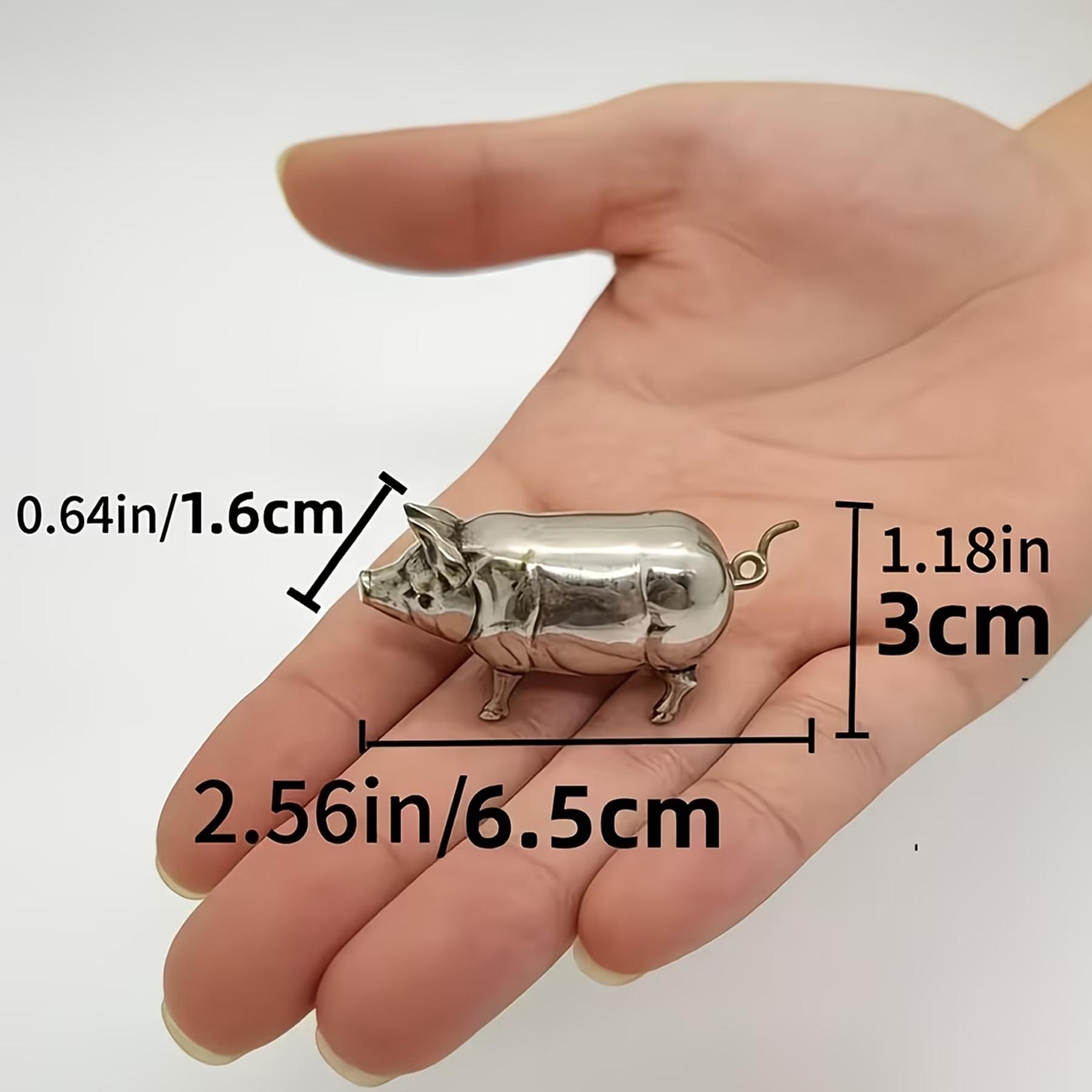 Antique-Style Miniature Pig Measuring Tape, Retro Metal Soft Tape Measure, Cute Sewing Tool for Quilting & Handicrafts, Unique Gift for Quilters