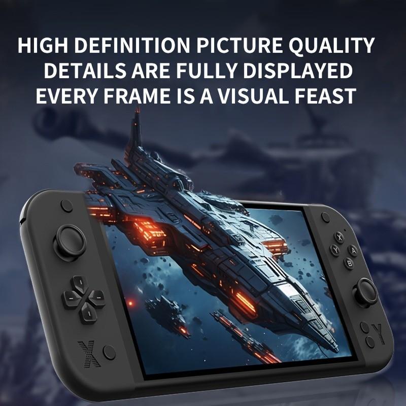 New G90 Handheld Game Console, 7-Inch IPS Screen, 4000mah Battery, Compact Retro Gaming Device, Supports Charging, New Condition