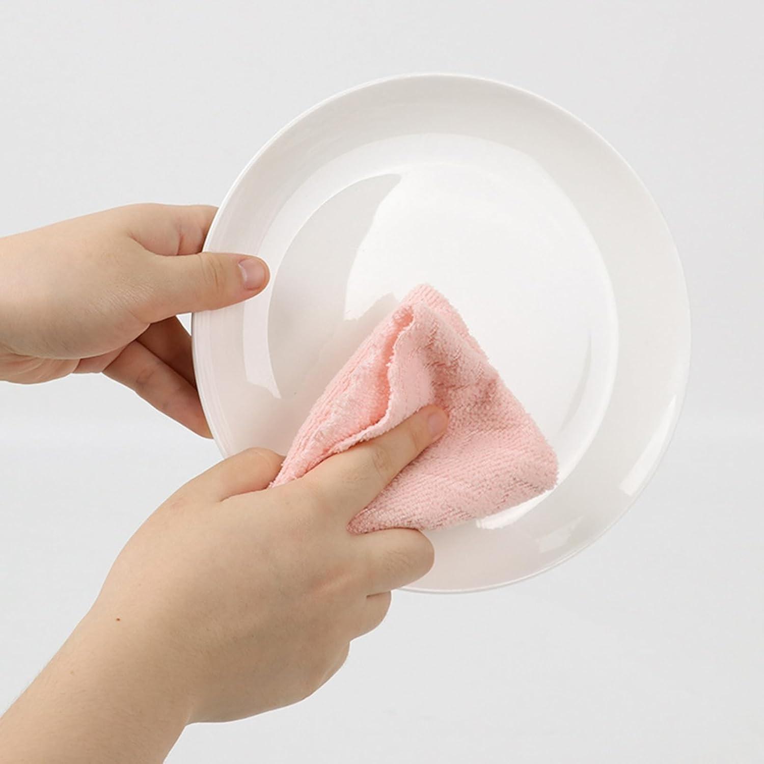 20-Pack Reusable Microfiber Cleaning Cloth Roll, Highly Absorbent and Durable, Super Absorbent Microfiber, Eco-Friendly for Kitchen, Windows, and Cars, Microfiber Cleaning Towels