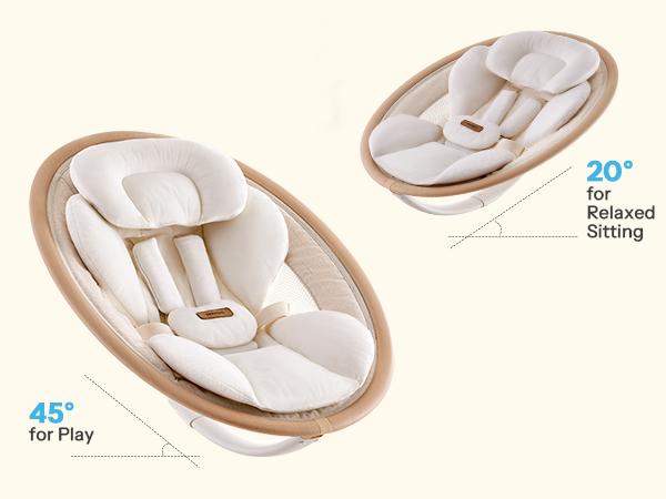 HARPPA Weddell Orbit Electric Baby Swing, 5 Swing Speeds, Elevated Eye-Level Seat, Touch & Remote Control, Music Connectivity, Ergonomic Design & Lightweight Frame