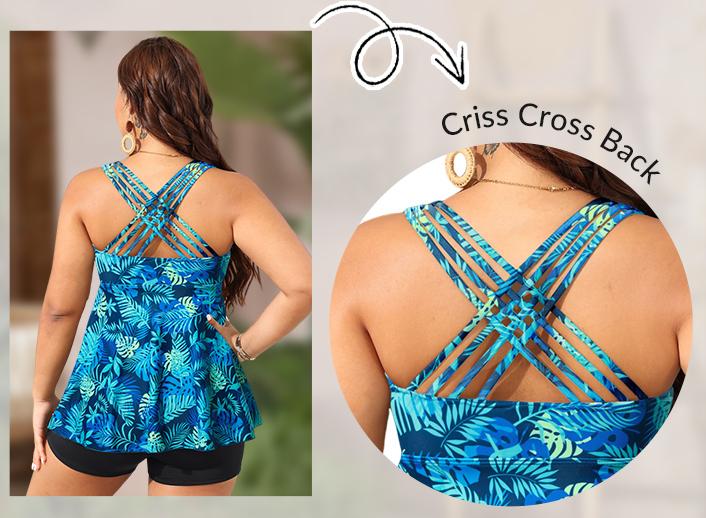 Aqua Eve Plus Size Swimsuits with Shorts Two Piece Tankini for Women Flowy Bathing Suits Athletic Swimwear Aqua Eve Plus Size Swimsuits with Shorts Two Piece Tankini for Women Flowy Bathing Suits Athletic Swimwear