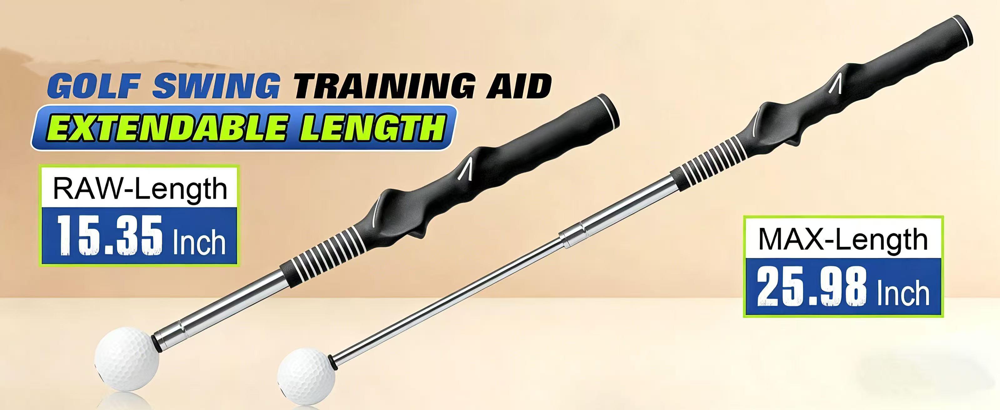 Adjustable Stainless Steel Golf Swing Trainer with Click Sound Feedback, Non-Slip Rubber Handle, Grip Trainer for Right-Handed Golfers – Indoor Training, Outdoor Course Warm-Ups Aid for All Proficiency Levels