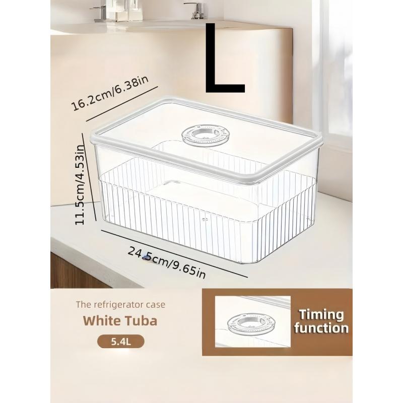 Stackable transparent food storage boxes with lids, refrigerator organizers, leak-proof refrigerator food storage boxes, suitable for storing fruits, vegetables and prepared food, Stackable Storage Container