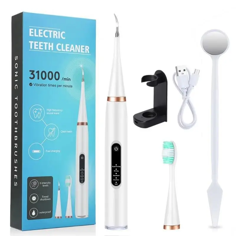 Electric Ultrasonic Teeth Cleaner, Water Proof Dental Scaler for Calculus & Tartar Removal, Oral Irrigator for Teeth Whitening, Dental Care Tool