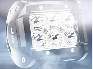 Nilight ZH009 LED Light Bar 2PCS 18W Spot Off Road Lights with 16AWG Wiring Harness Kit-2 Lead lightbars