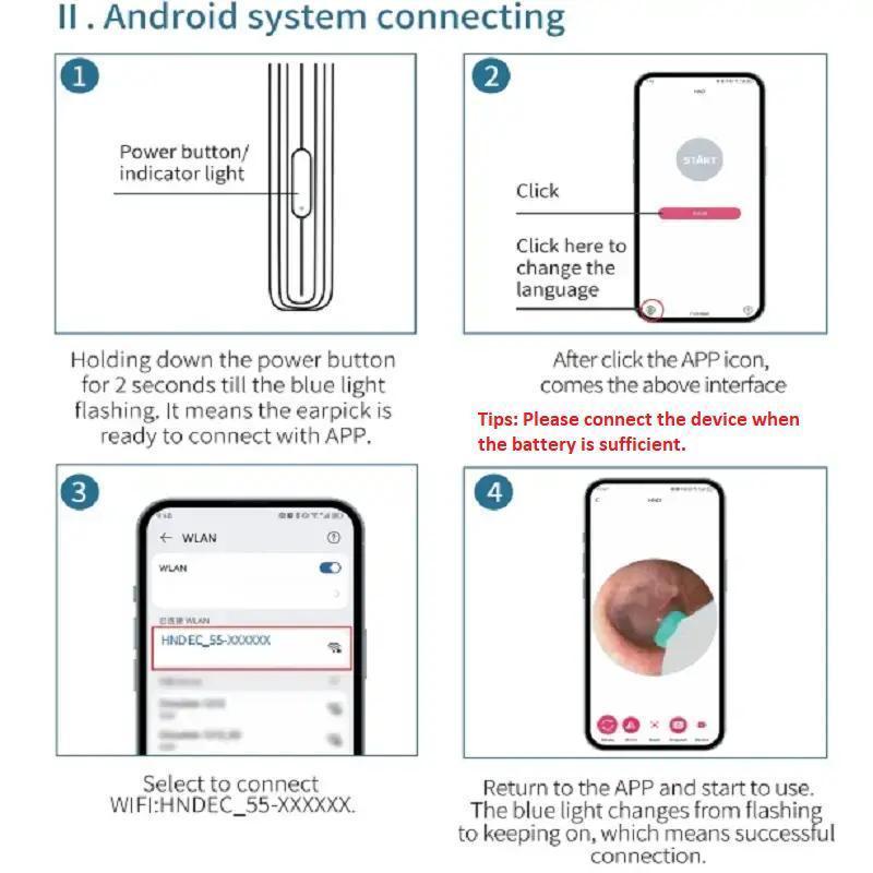 Portable Earwax Removal Tool Set, 1 Box Earwax Cleaning Tool Set with LED Light, Earwax Remover Tool, Ear Cleaning Tool Kit for Phone