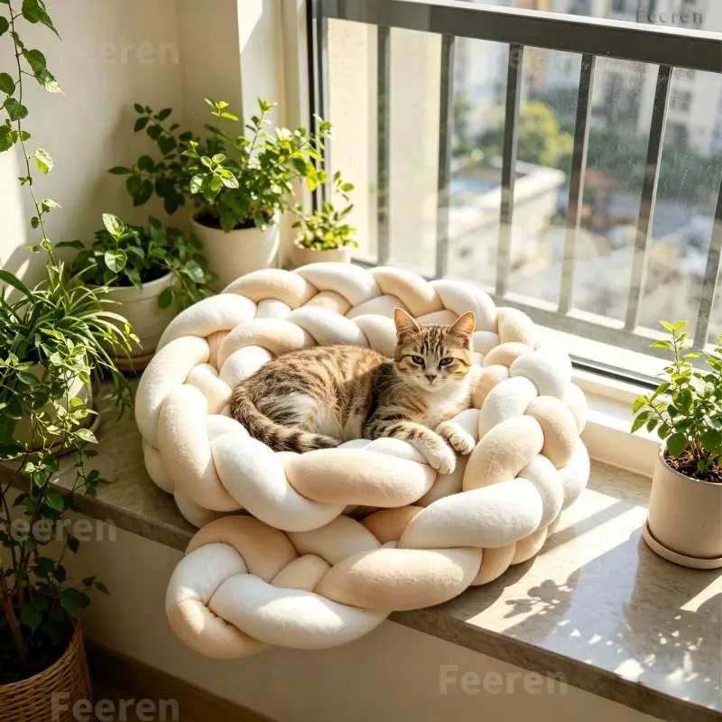 Handmade Braided Long Pillow 200cm/78in, Modern Decorative Cushion for Living Room Bedroom Study, New Color Addition, Soft Cushions