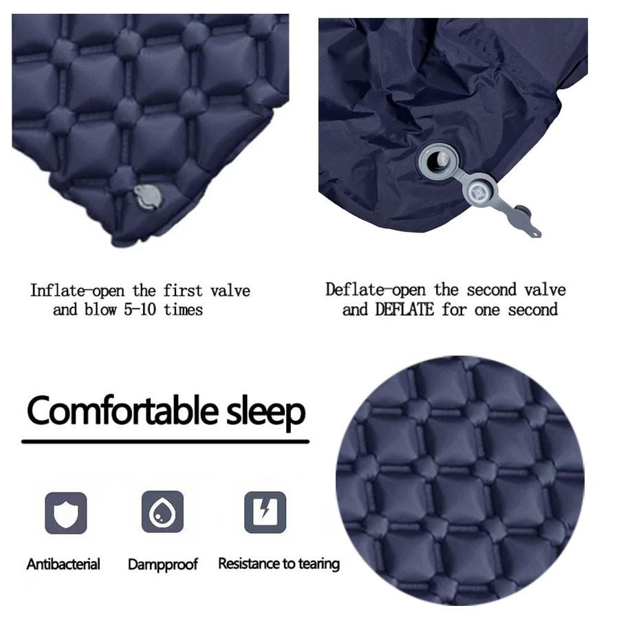 Camping Inflatable Mattress, Hiking Sleeping Bed Mat, Folding Camp Bed Sleeping Pad, Picnic Blanket, Travel Air Mat