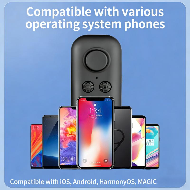 Unlock a whole new shooting experience! This mobile phone remote control supports long-range operation up to 15 meters, handling everything from taking photos and recording videos to adjusting zoom and liking videos. With its multi-functional capabilities