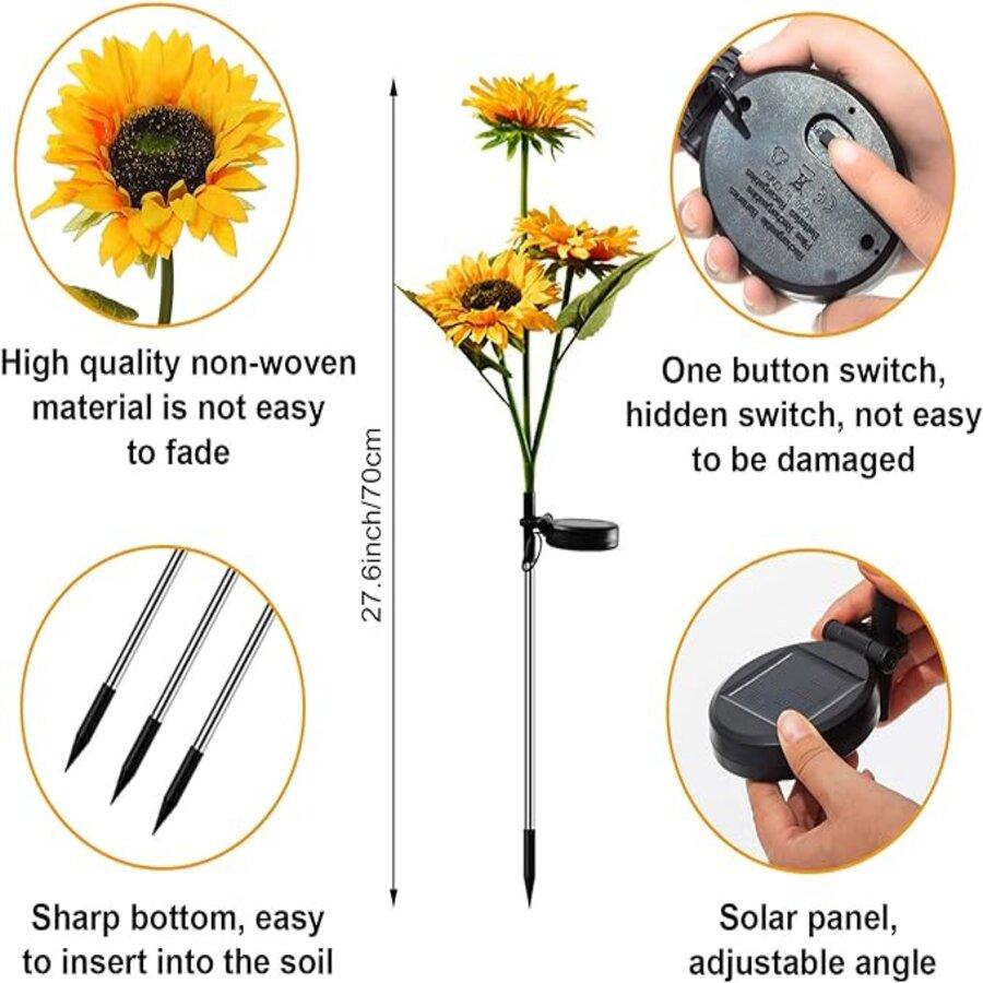VITYAZI 2/4/8pcs Solar LED Sunflower Garden Lights Realistic Night Glow for Yard Lawn Patio Porch Decoration Waterproof IP65 Energy Efficient Outdoor Lighting Durable Plastic Flowers Upgraded Solar Panels VITYAZI VITYAZI 2/4/8pcs Solar LED Sunflower Garden Lights Realistic Night Glow for Yard Lawn Patio Porch Decoration Waterproof IP65 Energy Efficient Outdoor Lighting Durable Plastic Flowers Upgraded Solar Panels VITYAZI
