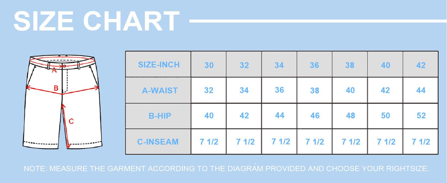 MAELREG Golf Shorts Men 7/9inch Quick Dry Stretch Waist Moisture Wicking Water-Repellent Flat Front Flex Mens Shorts sweatpants men Tropical SpringStatements