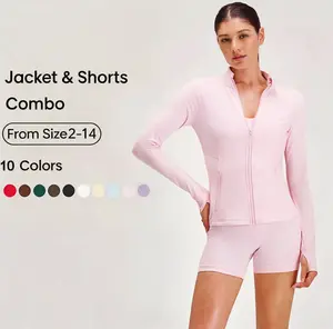 GLOWMODE 2PCS Slim-It BBL Jacket & 4"3 Crossover Bike Shorts Bundle Set