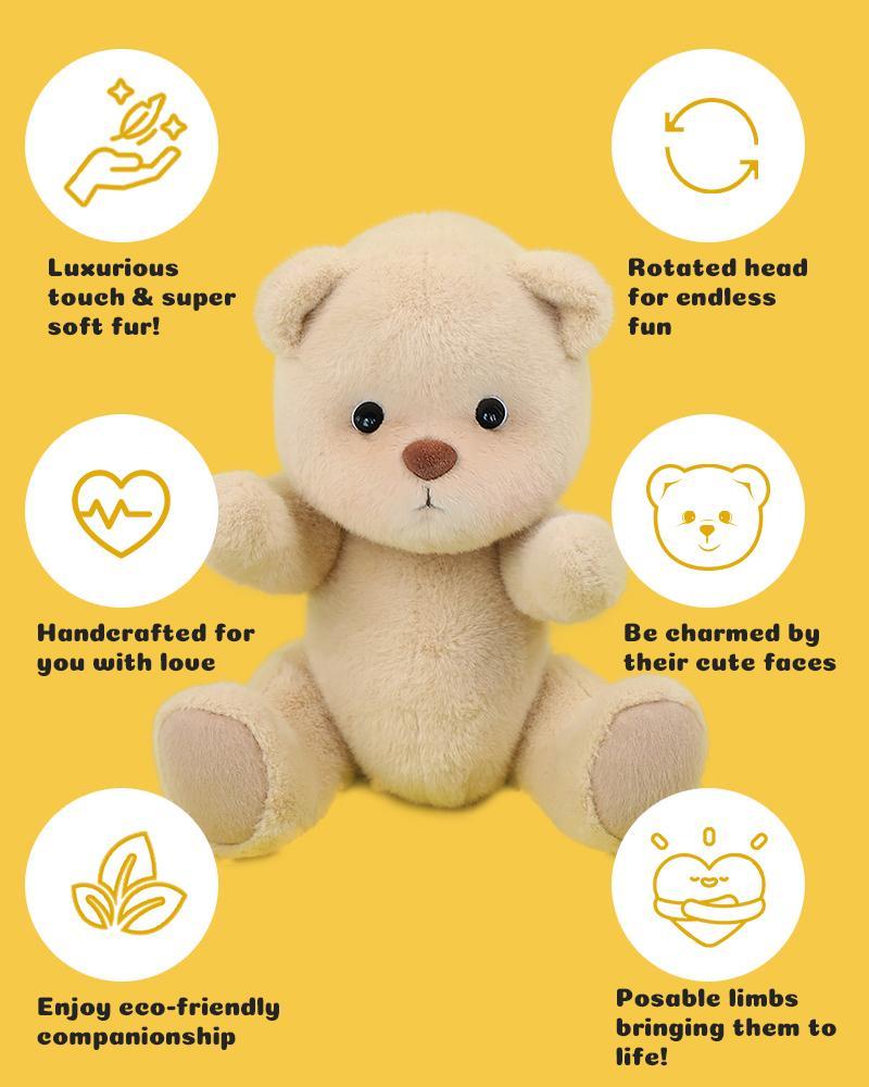 Getahug Strawberry Bear | Handmade Jointed Teddy Bear Gift 12 Inch Cuddle Companion with Movable Joint, Custom Cards Perfect for Any Occasion Unique Lovingly