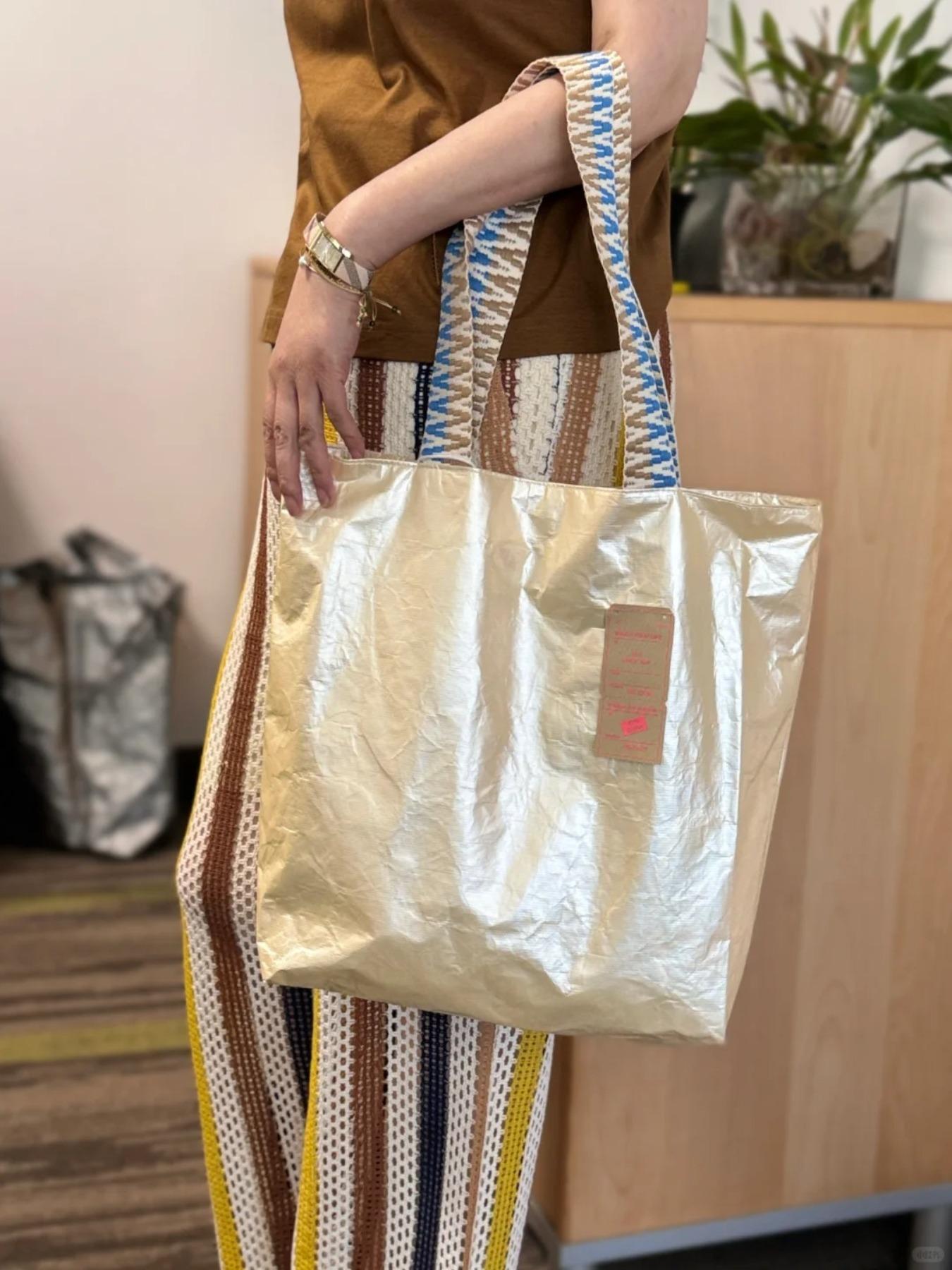 Women's Tyvek Material Shoulder Bag, Fashionable Style Medium Size Waterproof Shopping Bag, Stylish Daily Use Accessory