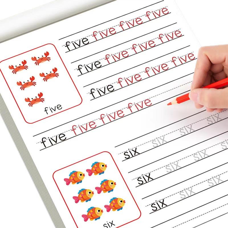 English Alphabet Tracing Book, Fun Coloring Practice Notebook, Kindergarten Early Education, Pen Control Training, Handwriting Workbook, Learning Materials