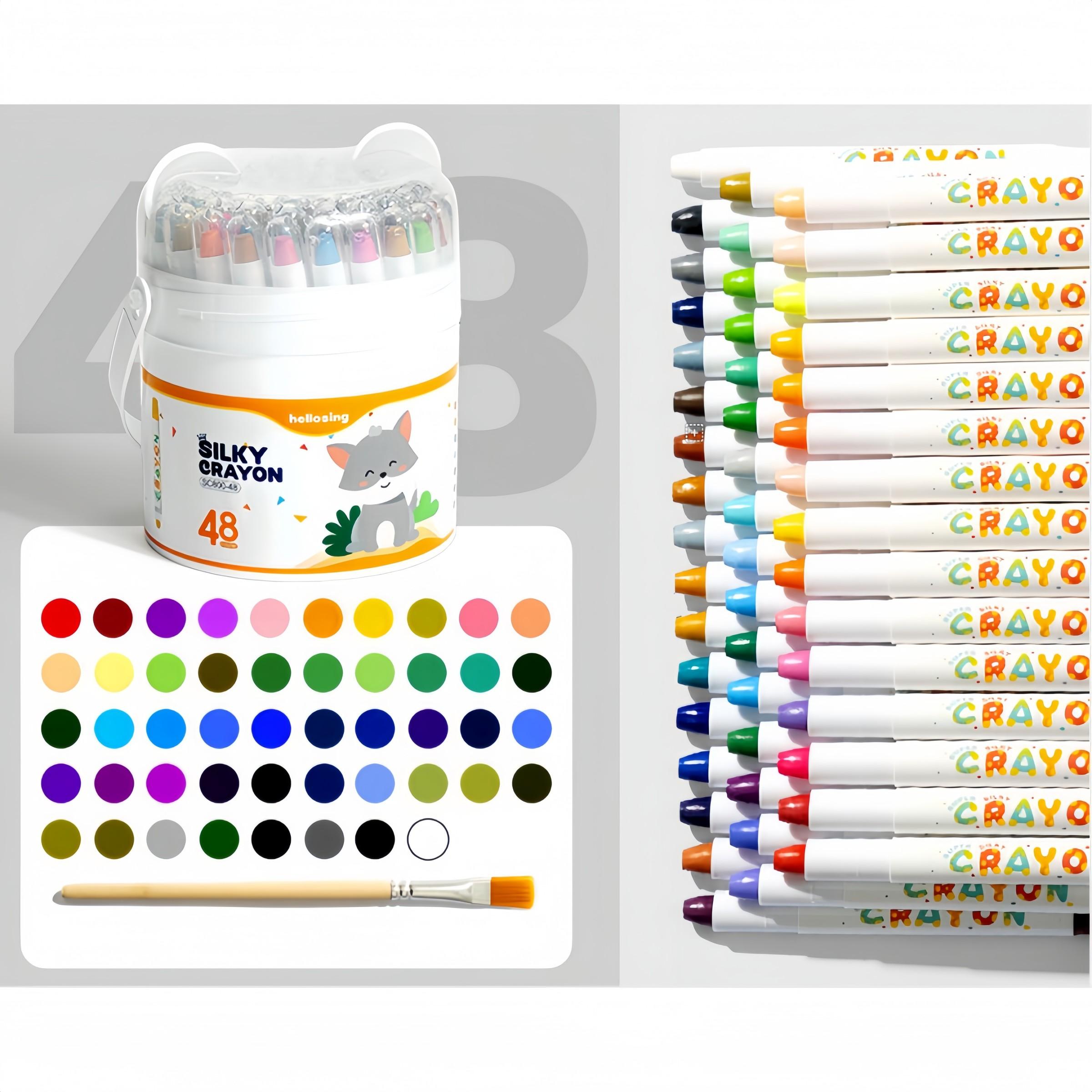 Jumbo Silky Crayons for Toddlers, Easy Grip Twistable Crayons, Non Toxic Washable Crayons, Kids Gifts, toddler crayons ,Easter crayons,Coloring Pencils, Art Supplies, Christmas Gifts