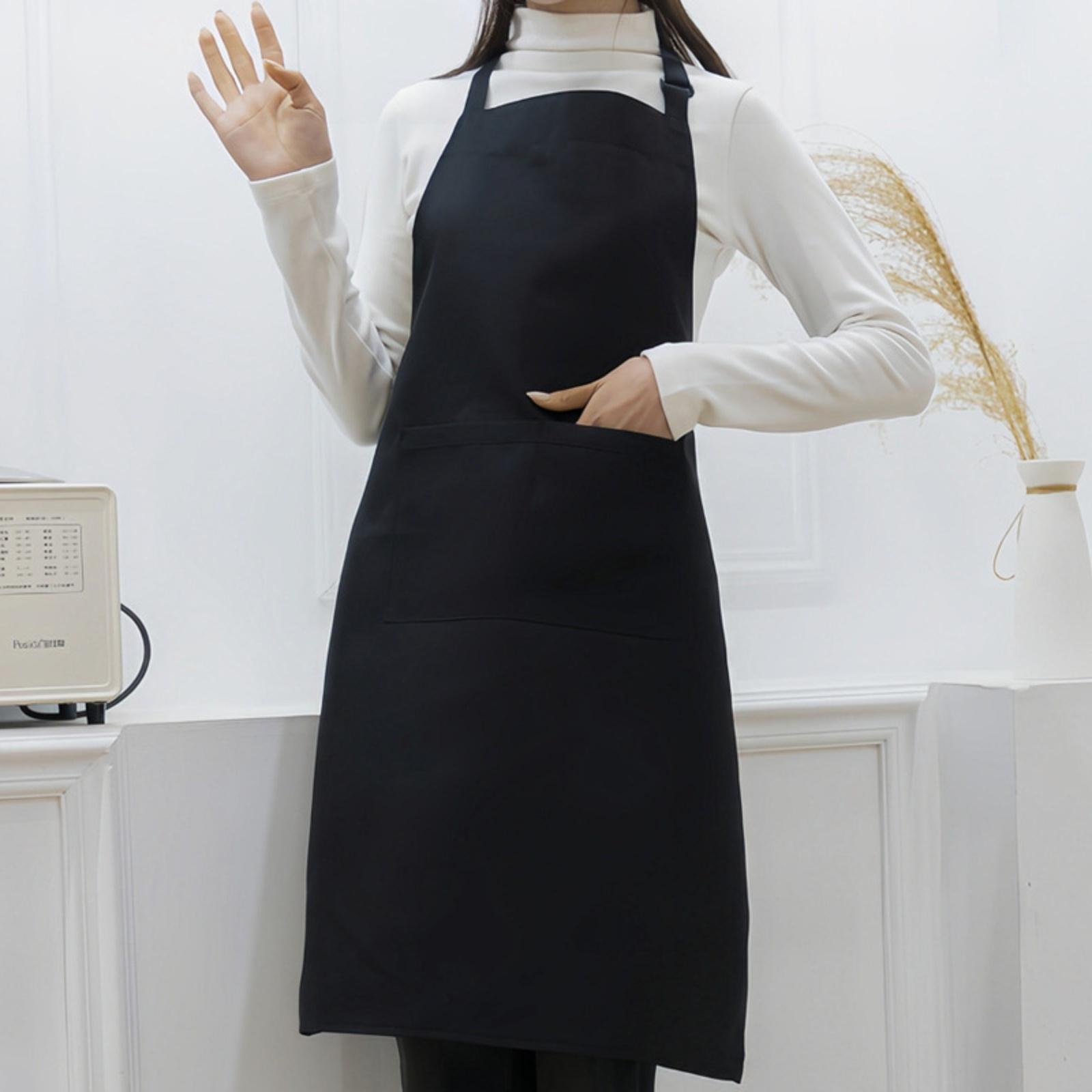 1pc adjustable chef apron with pockets - durable and lightweight - perfect for cooking, grilling, and baking - unisex design, essential for baking, professional chef style, holiday gift Kitchen Cooking Aprons