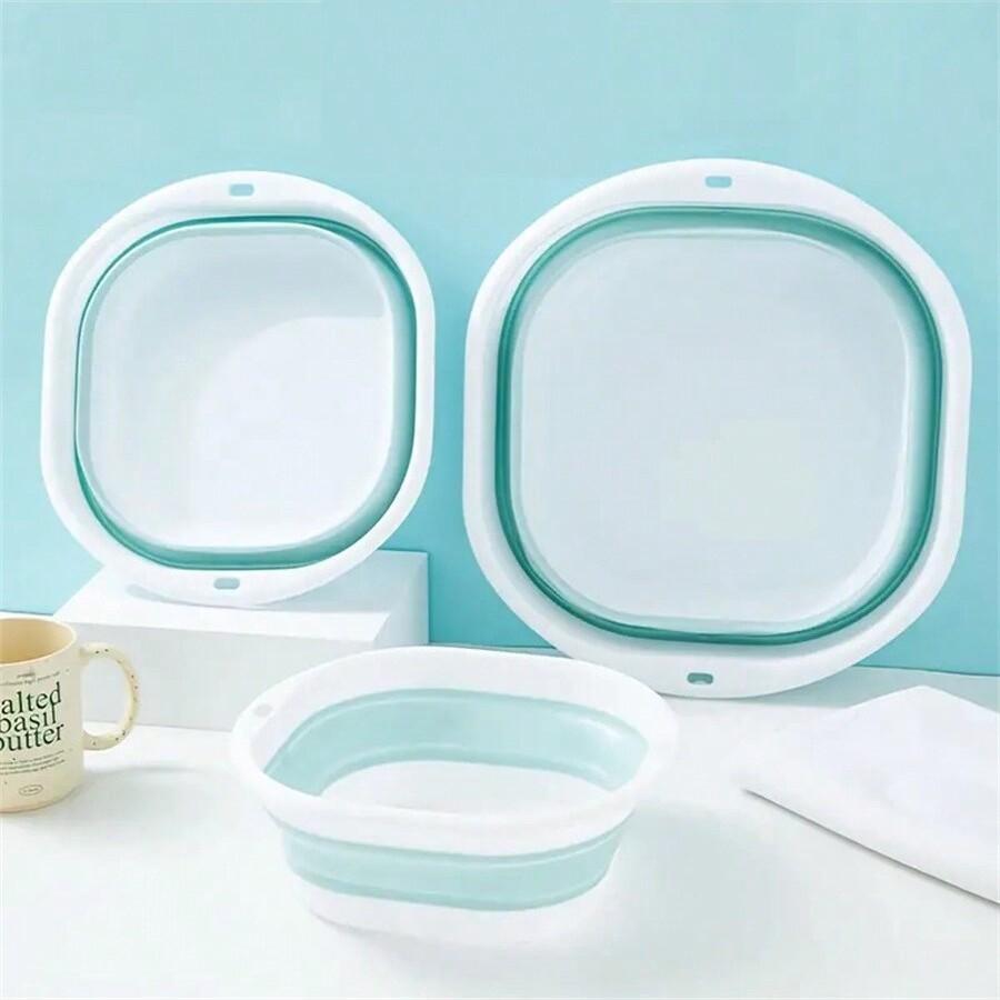 Portable Foldable Water Cube Set, Plastic Baby Bathtub, Laundry Basket, Bathroom Organizer, Storage Basket, Kitchen Accessories