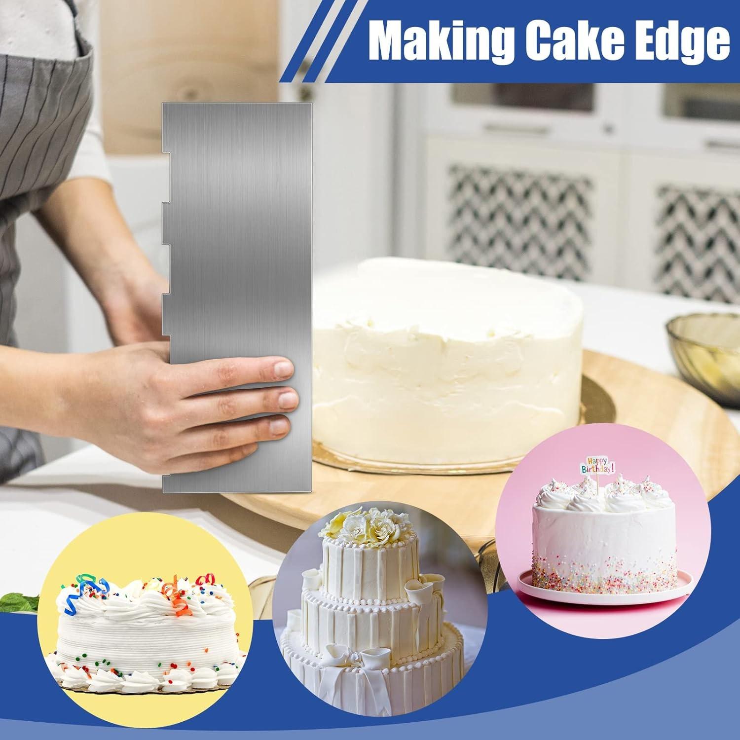 103 Piece Cake Decorating Tools Set, Stainless Steel Icing Spatula, 2 Piping Tips, 100 Pastry Bags, Smooth Edges for Large Patterns