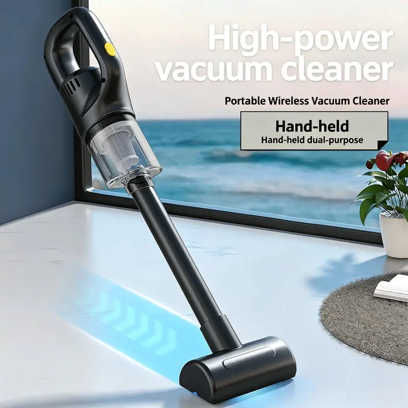 Portable wireless handheld High Suction Vacuum cleaner, car vacuum cleaner.Car/home dual-use-comes with 3 brush heads.USB charging.3110pa strong suction, detachable dust removal bucket.Suitable for car/office/home/theater cleaning