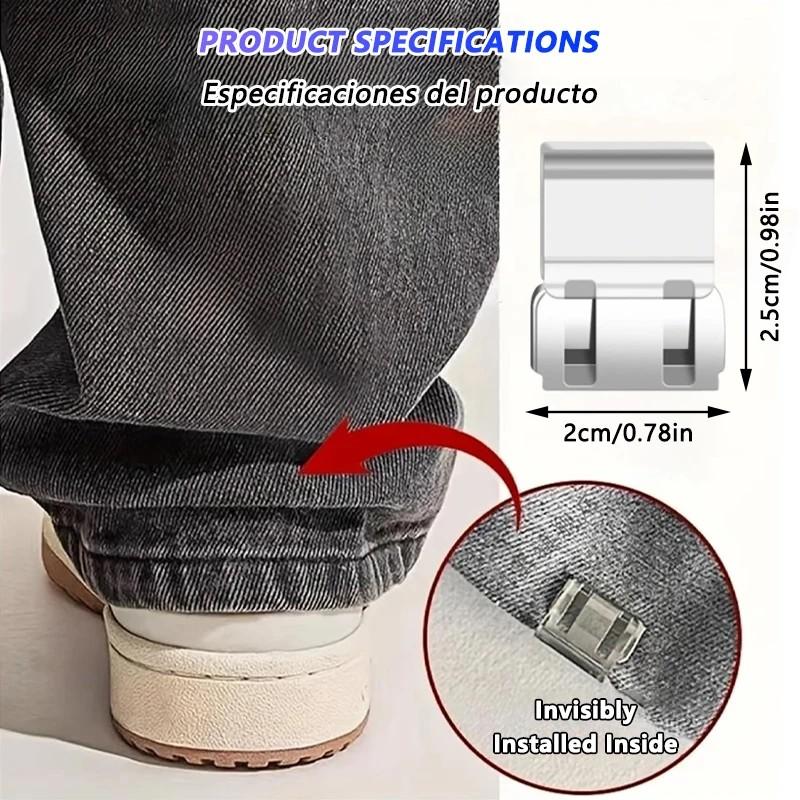 4/10/20 Pairs Invisible Hem Clips, Prevents Pants Dragging, No Sew Hidden Button Closure, Anti-Drag Pant Edge Fasteners, Shorten Pants Fastening