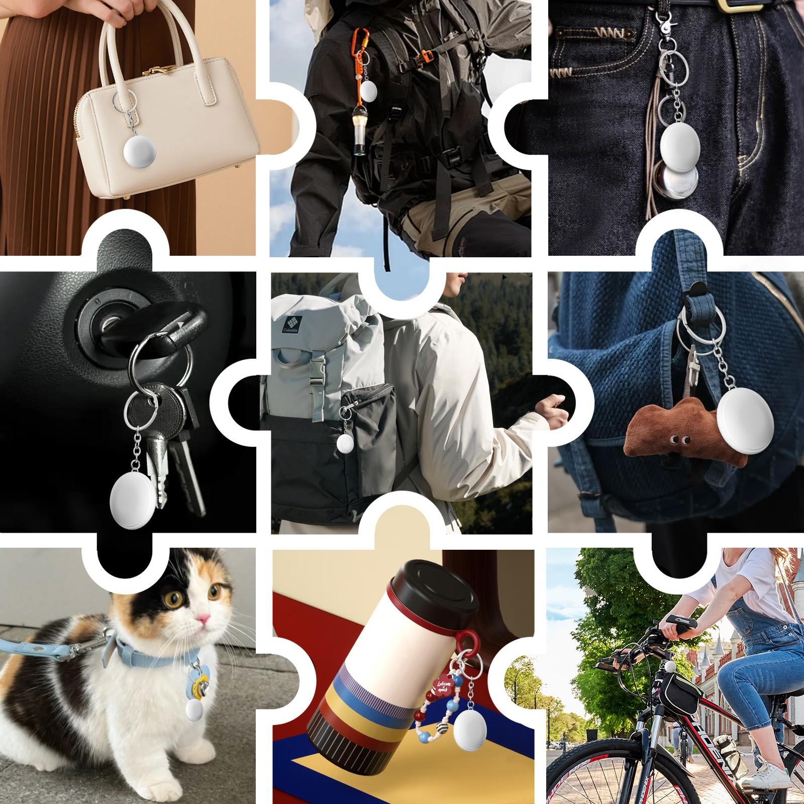 1/2/4pcs Keychain Item Locator, No Monthly Fee, Best Tracker, Lost Prevention Device, Supports Apple Find My (iOS Only), for Keys, Pet Collars, Luggage