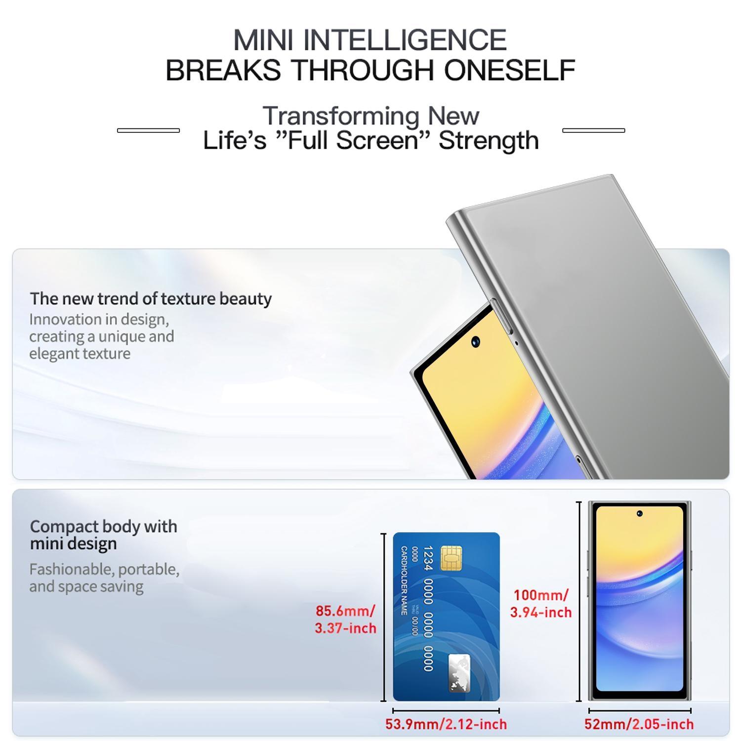 FUFFi-Mini Smartphone, 4.0 Inch, 2+16GB ROM, 3G Network, 2000mah Battery, Backup Phone, Kids Phone, Gift Idea