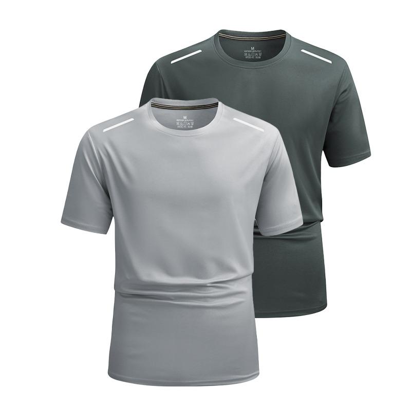 1/2 Pack Men's Fitness Gym T Shirts, Quick Dry Athletic Workout Tees, Short Sleeve Moisture Wicking Running Training Sport Tops 1/2 Pack Men's Fitness Gym T Shirts, Quick Dry Athletic Workout Tees, Short Sleeve Moisture Wicking Running Training Sport Tops
