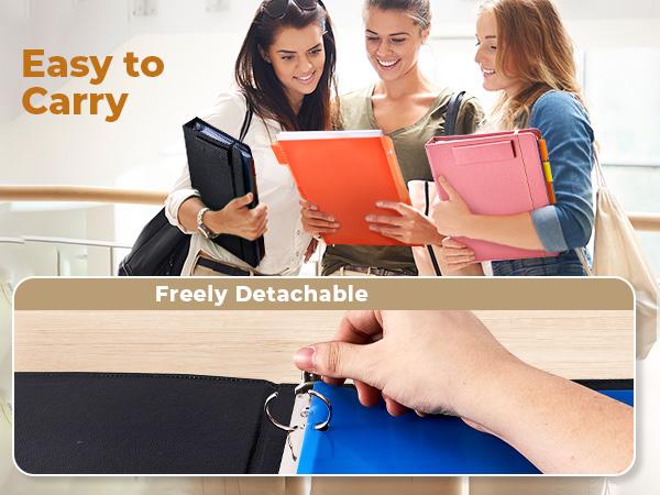JoyCat PU Leather 3-Ring Binder Clipboard with Storage & Magnetic Clip (12.4"x10.2") - Removable Refillable Lined Notepad (11"x8.5"), Expanding File, Files Organizer, Office Accessories for Nursing Students summerwins,summerwins JoyCat PU Leather 3-Ring Binder Clipboard with Storage & Magnetic Clip (12.4"x10.2") - Removable Refillable Lined Notepad (11"x8.5"), Expanding File, Files Organizer, Office Accessories for Nursing Students summerwins,summerwins