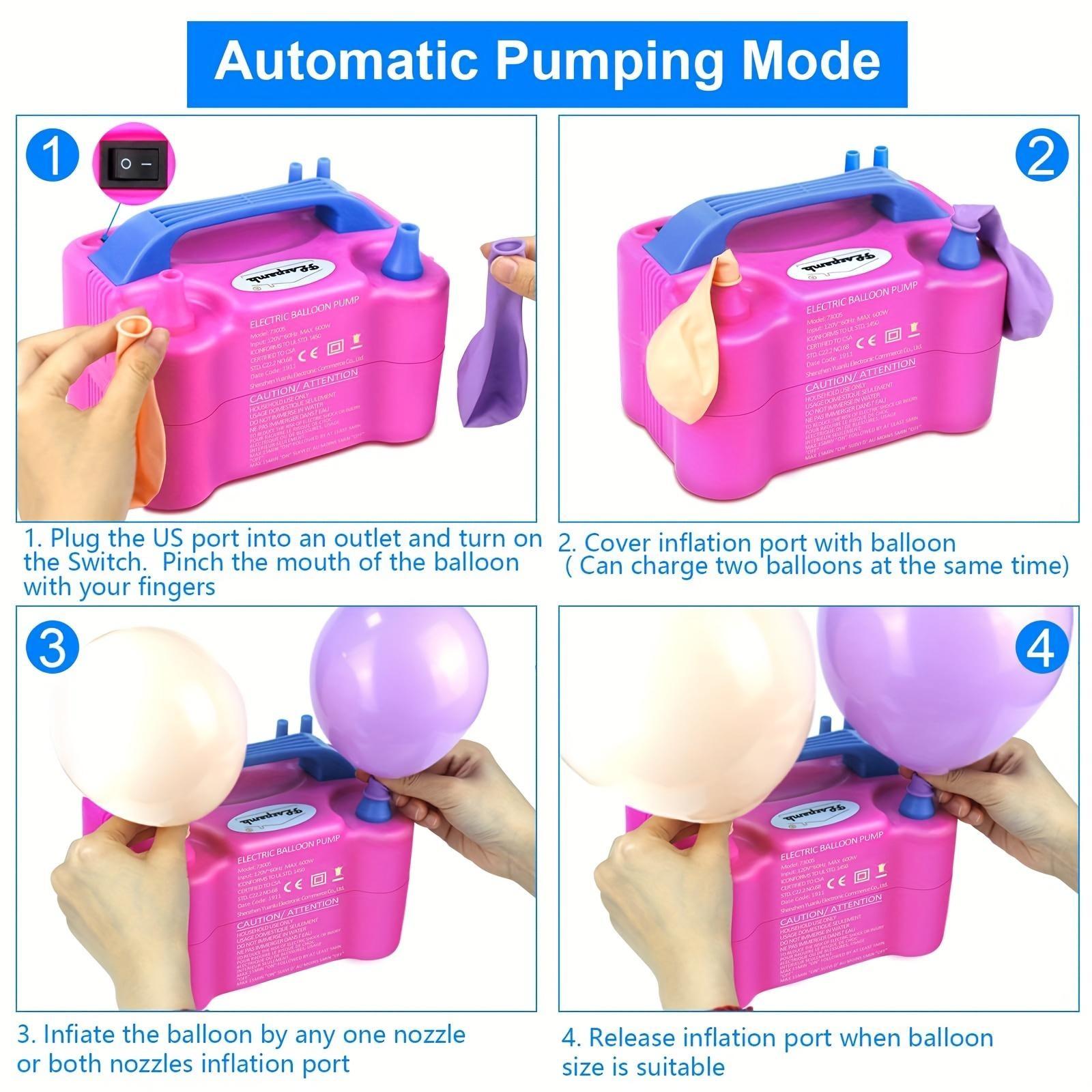 Electric Balloon Inflator Pump, Automatic Air Pump for Balloons, Balloon Blower Tool, Fast and Easy Balloon Filling Machine